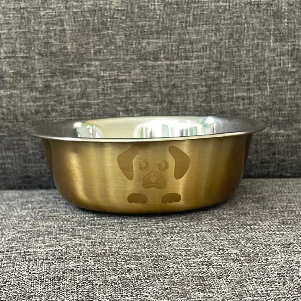 Stainless Steel Gold Dog Bowl